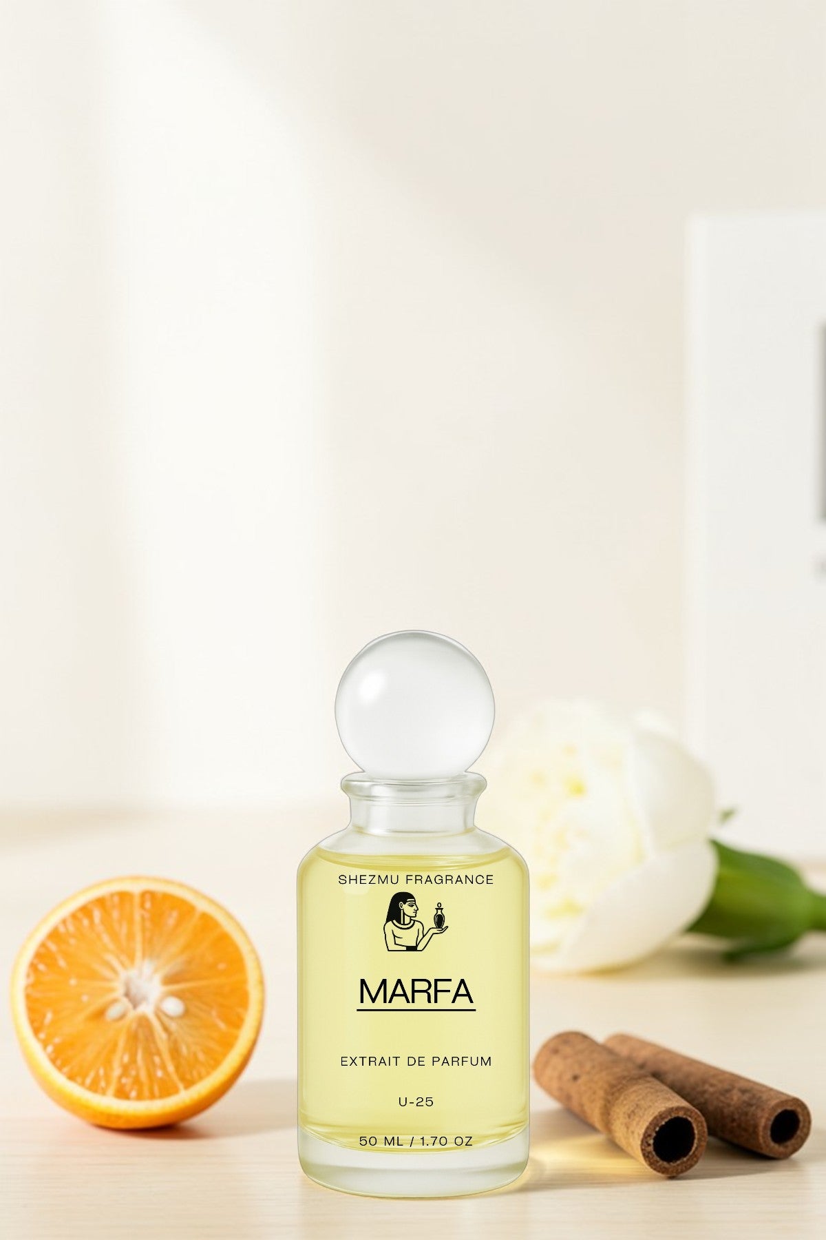 Marfa EDP Unisex Parfüm 50 ML beyaz çiçek, sümbülteber ve vanilyalı premium niş koku